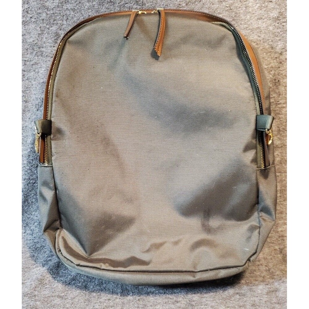 Tommy Bahama Green Laptop Backpack Brown Trim Pre Owned